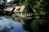 Historische Hammerschmiede an der Blautopf Quelle, Blaubeuren, Baden-Württemberg, Deutschland, Europa