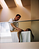 Ayurvedic head massage, spa area, spa hotel Seehotel Neuklostersee, Mecklenburg - Western Pomerania, Germany