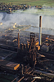 aerial photo of steelworks in Bremen, Germany