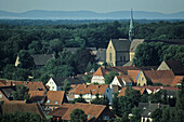 aerial photo of Loccum Abbey, near Steinhude Lake, Lower Saxony, northern Germany