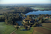 aerial photo of lakes, Swiss Holstein, Plön lake, Schleswig Holstein, northern Germany