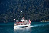 Paddle Wheel Steamer DS Gallia on Lake Lucerne, Bürgenstock, Canton of Lucerne, Switzerland