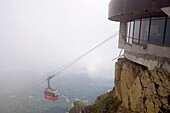 Aerial cableway to Pilatus Kulm with Hotel Bellevue, Pilatus (2132 m) Pilatus Kulm, Canton of Obwalden, Switzerland