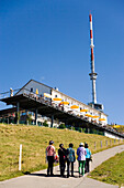 Hotel Restaurant Rigi Kulm and communication tower on Rigi Kulm (1797 m), Canton of Schwyz, Switzerland
