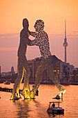 Monecular Men Sculpture, TV Tower, Spree River, Treptow, Berlin