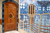 Old door in staircase,Casa Batllo,Barcelona,Spain