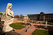 Skulptur, Übersicht, Zwinger, Dresden, Sachsen, Deutschland