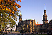 Dresden,Theaterplatz, theatre square, Hofkirche , castle