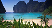 Maya Bay on the small Island of Kho Phi Phi Lee in South Thailand