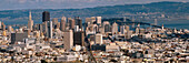View from Twin Peaks on downtown, San Francisco, California, USA
