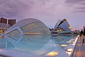 Spain, Valencia, City of sciences and arts by architect Santiago Calatrava