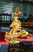 Golden Horse, detail of gondola, Venice, Italy