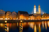 Zurich in the evening, Switzerland