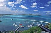 Marigot, Saint Martin, French West Indies,panoramic view from Fort