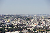 Stadtübersicht und Felsendom, Jerusalem, Israel