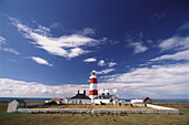 The lighthouse on Brandsey Island, North Wales, Great Britain