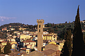 Fiesole with Campanile of the Cthedral, Tuscany, Italy