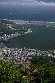 View from Corcovado towards Ipanema and Laguna R. de Feitas, Rio de Janeiro, Brasil