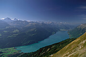 Blick auf Brienzersee, Berner Oberland, Kanton Bern, Schweiz