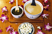 Wellness treatment with blossoms, The Oriental Spa Hotel, Beauty, Relaxation, Bangkok, Thailand