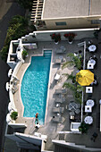 The swimming pool at Hotel Argyle, Accomodation, Los Angeles, California, USA