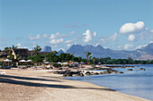 Sandy beach and coast, Sea, Hotel Oberoi, Holiday, Mauritius, Africa