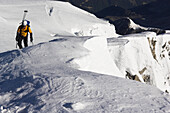 Michael Rechberger klettert durch die Ortler Nordwand, Ortler 3905 m, Südtirol, italien