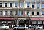 View of the Sacher Hotel, Vienna, Austia