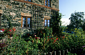 farmhouse and famers garden in valley Leitzachtal, Upper Bavaria, Bavaria, Germany