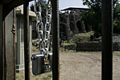 A locked gate at Forum Romanum, Rome, Italy