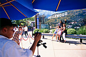 Fotograf in den Universal Studios, Universal City, L.A., Los Angeles, Kalifornien, USA
