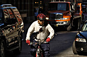 Fahrradkurier, New York City, New York, USA
