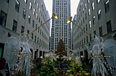 Weihnachtsdekoration am Rockefeller Center, 5th Avenue, Manhattan
