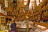 Inside delicatessen shop Falorni, Greve, Tuscany, Italy