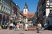 Fussgängerzone in Fulda, Rhön, Hessen, Deutschland, Europa