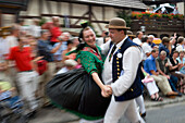 Traditional Folk Dancing from Schwalm Region, Schlitz International Festival, Schlitzerlaender Trachten- und Heimatfest, Schlitz, Vogelsberg, Hesse, Germany