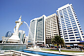 Die Innenstadt von Abu Dhabi, Vereinigte Arabische Emirate, VAE