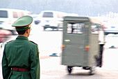 A Policeman in Beijing, China