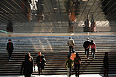 People in an underground walkway, Beijing, China