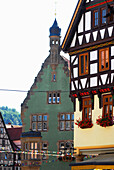 Town hall in Altmarkt, Schmalkalden, Thuringia, Germany