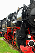Close-up of a steam engine, Steamlocomotive Days, Meiningen, Thuringia, Germany