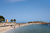 Beach, Platja den Bossa, Ibiza, Balearic Islands, Spain