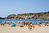 Bucht von Cala Vadella, Ibiza, Balearen, Spanien