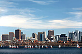 Charles River und Boston skyline, Boston, Massachusetts, USA