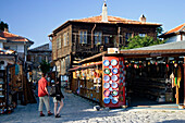 typical wooden house in the Town museum Nesebar, Black Sea, Bulgaria
