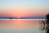 Sunset over Baltic Sea, Lieper Winkel, Usedom island, Mecklenburg-Western Pomerania, Germany