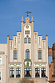Traditional House at Market Square, Wismar, Baltic Sea, Mecklenburg-Western Pomerania, Germany