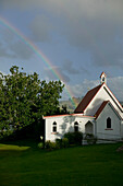 Church in the village of Kohukohu, at Hokianga Harbour, Northland, North Island, New Zealand
