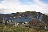 Ortschaft von Pedrafita do Cebreiro, Ancares Leonensis, Cordillera Cantabrica, Jakobsweg, Galicien, Spanien