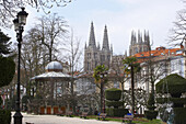 Cathedral, Catedral Santa María und Paseo de Espolón, Burgos, Castlla Leon, Spain